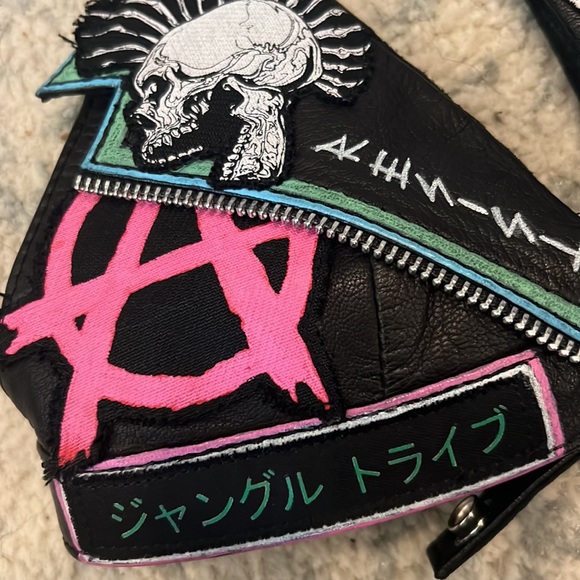 LAST CHANCE!***RARE*** Venom and Vapor Leather Halter Bra Punk Rock - Picture 3 of 5